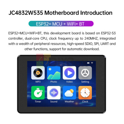 ESP32-S3 WIFI Bluetooth Development Board w/3.5inch Capacitive Touch IPS Module