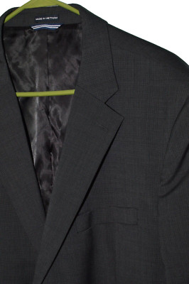 MINT (2 Pc Suit 46L) NAUTICA Men's Gray Wool Polyester 2-Button 41x29.5