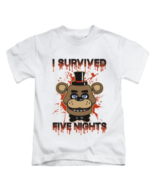 T-Shirt I Survived Five Nights At Freddys Kinder lustig Videospiele Gamer