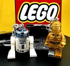 Lego Star Wars C-3PO 854312 & R2-D2 854313 Minifigure Keychain (2 items)