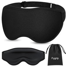 3D Eye Mask Sleep Mask for Men  Women, 100 Pressure-Free  Light Block Black