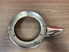 1957 FORD FAIRLANE 500 LH CHROME QUARTER EXTENSION TAIL LIGHT HOUSING BEZEL NOS