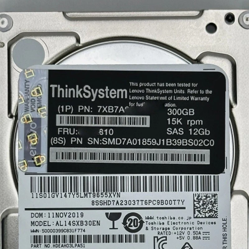 LENOVO 300GB ThinkSystem 00YK010 7XB7A00021 15K 2.5" SAS 12Gb TS 512e Server HDD - Image 3 of 4