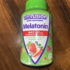 Vitafusion Max Strength Melatonin Gummies, 100ct exp 04/26