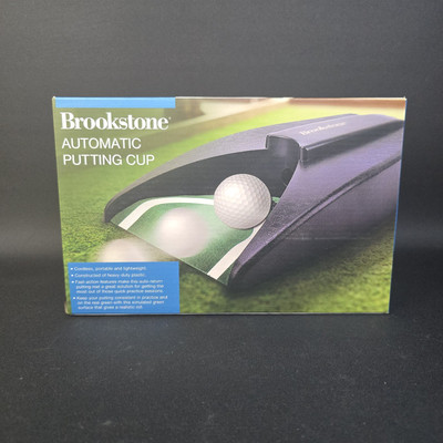 Brookstone Automatic Putting Cup Cordless Portable Heavy Plastik Golf Training