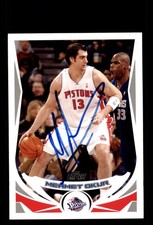 Signed Basketball Card Auto Mehmet Okur 2004-05 Topps #184 Detroit Pistons