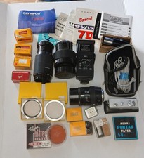 Vintage Lot Camera Filters Lenses Case Tin Film, Photography Accessories