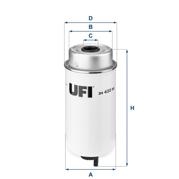 Kraftstofffilter UFI 24.432.00 Filtereinsatz FüR LTI Ford Transit Bus Tourneo TX-image