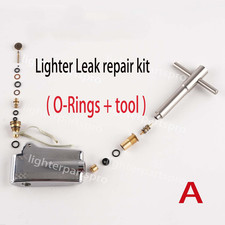 Juego de reparación completo: 2 kits de juntas tóricas, herramienta de válvula de llenado para encendedor Ronson tipo A