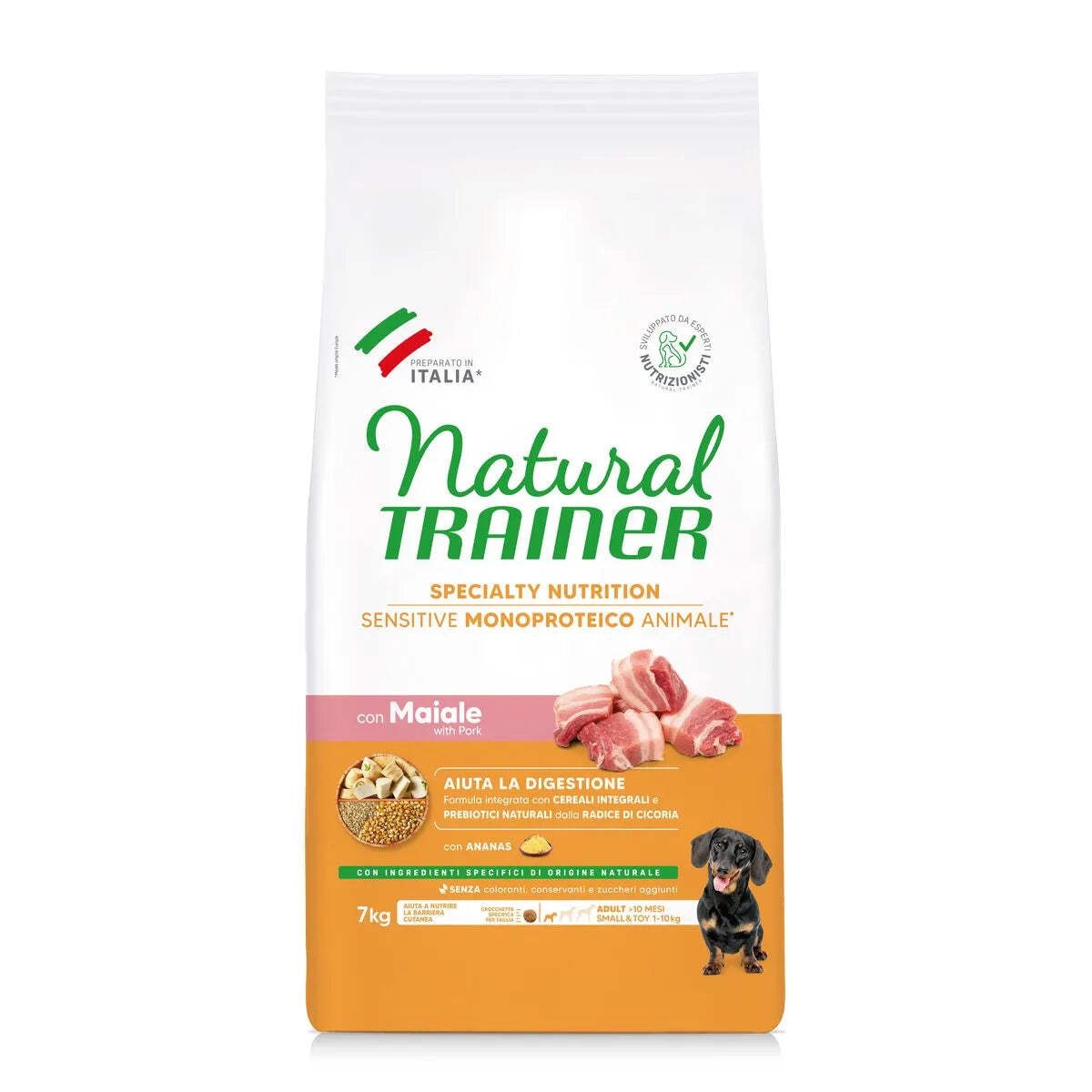 Natural Trainer Sensitive Adult Small & Toy con Maiale - 7 Kg - Immagine 2
