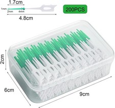 Scovolino Interdentale 200 Pezzi Spazzolino in Silicone, Pulizia Orale dei Denti