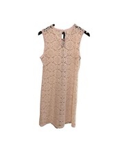 St. 1946 Pink Lace Slip Dress Sleeveless Knee Length Round Neck Regular S