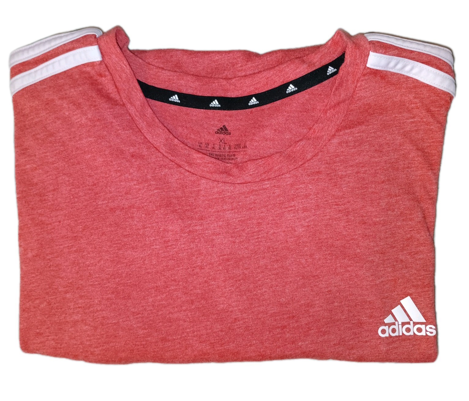 adidas Men's Aeroready Crew Neck Short Sleeve T-Shirt Size XL Pink/Red EUC CLEAN