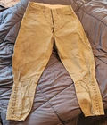 U.S. Military Army WW1 Era Brown Canvas Doughboy Pants Brass Buttons