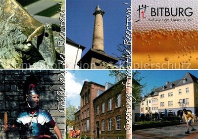 Bitburg Eifel Rhineland-Palatinate knight brewery tower sheep buck monument 
