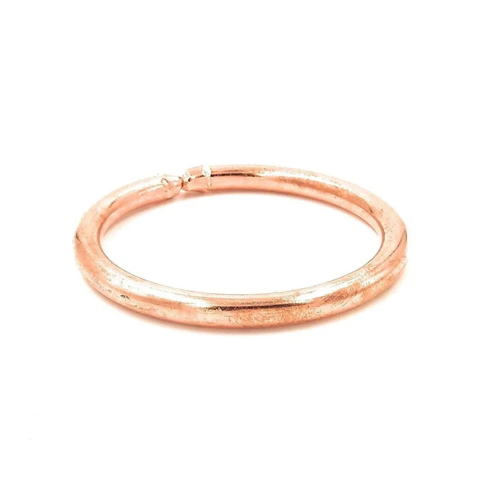 THICK copper Pure cratched Rounded Bracelet Cuff Kada Kadaa - Men Fashion - Image 3 of 4