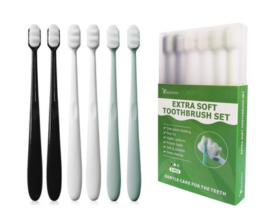 Extra Toothbrush for Sensitive Gums, Micro Fur Manual Toothbrush with 20000 Soft