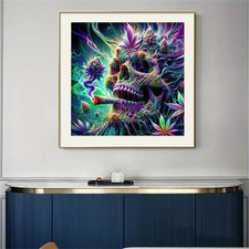 5D Diamond Art Kits for Adults,Diy Skull Diamond Painting Kits Full Drill Dia...