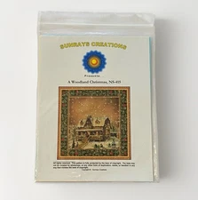 Sunrays Creations A WOODLAND CHRISTMAS Cross Stitch Chart Victorian Era Scene
