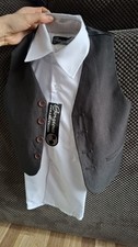 3 to 4 Years Old Boy Dark Grey Formal Trousers and Shirt and Vest Suit Set New