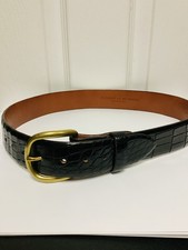 Flemings of Buckhead Fleming Size 29 Black Alligator Belt USA Approx. 1.5  Wide