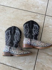 Roper Southwest Glitter Square Toe Little Girls Boots SZ 13