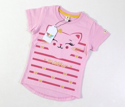 Short  Sleeves All Season Causal T-Shirt For Girls Meow Theme Summer Shirt/Top
