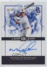 2015 Leaf Ultimate Draft Perfect Game Clear Blue 10/25 Nick Quintana Auto i6j