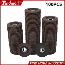 Findmall 100 Pcs 4-1/2"×7/8" 40 Grit Premium Zirconia Flap Disc Sanding Grinding