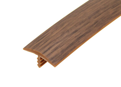 20ft Roll of 3/4'' Teak Woodgrain Plastic T-Molding for Arcade, Cabinets, Tables