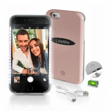 SereneLife Selfie Battery Cell Phone Case for iPhone 6 Plus - Rose Gold
