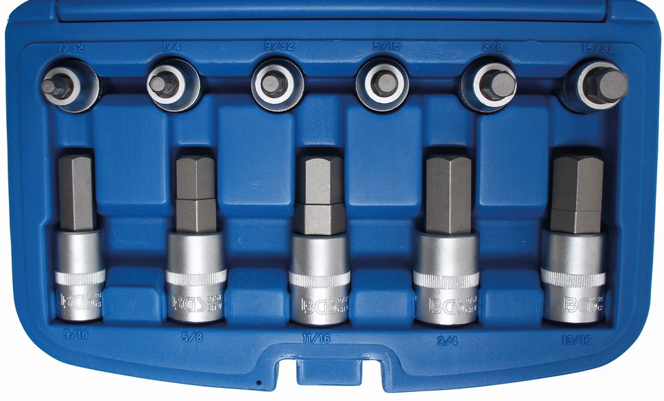BGS Zoll Werkzeug Satz Innen Sechskant Schlüssel Steckschlüssel Set für Harley 1/2