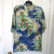 Campia Moda Mens S/S Cocktail Resort Wear Casual Hawaiian Shirt NWOT - Size XL