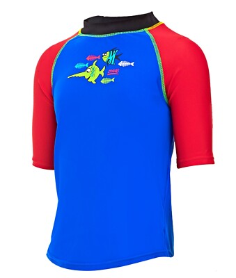 Zoggs Jungen Sea Saw kurzärmliges Sonnenoberteil Alter 3-4 UV-Schutz