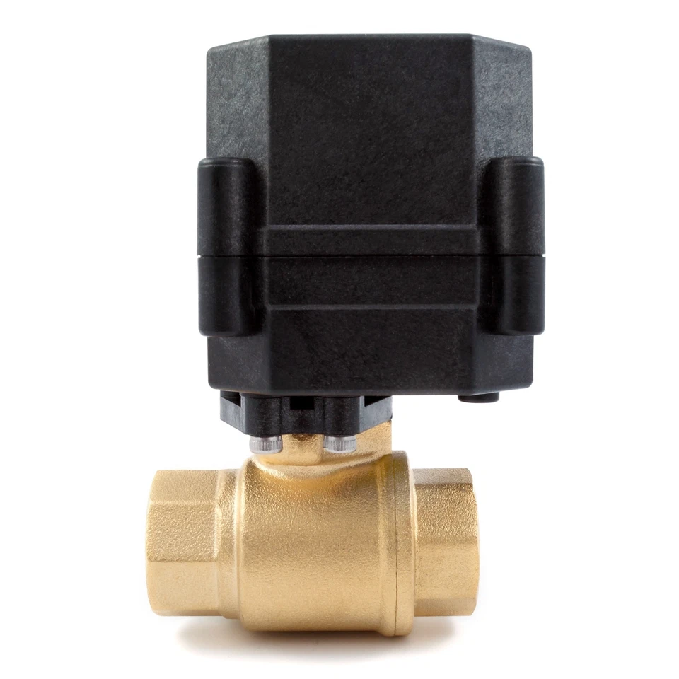 1/2" Motorized Ball Valve N/C 9V 12V to 24 VDC/VAC 2-wire Normally Closed Brass - Image 2 of 4