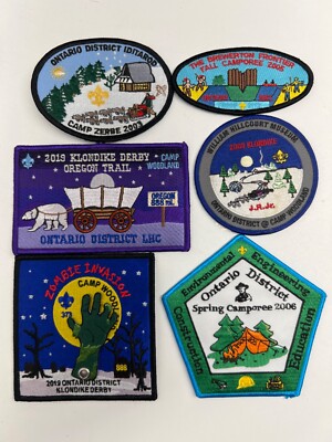 Ontario District Camp Woodland BSA Longhouse Council (Lot of 6 Patches)
