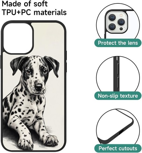 For iPhone SE XS XR Max 5 6 7 8 Plus Anti scratch Cover Animal Print Dalmatian - Picture 19 of 25