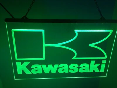 Kawasaki Light Sign Neon LED Game Room , Bar , garage Man Cave LARGE 16x12”