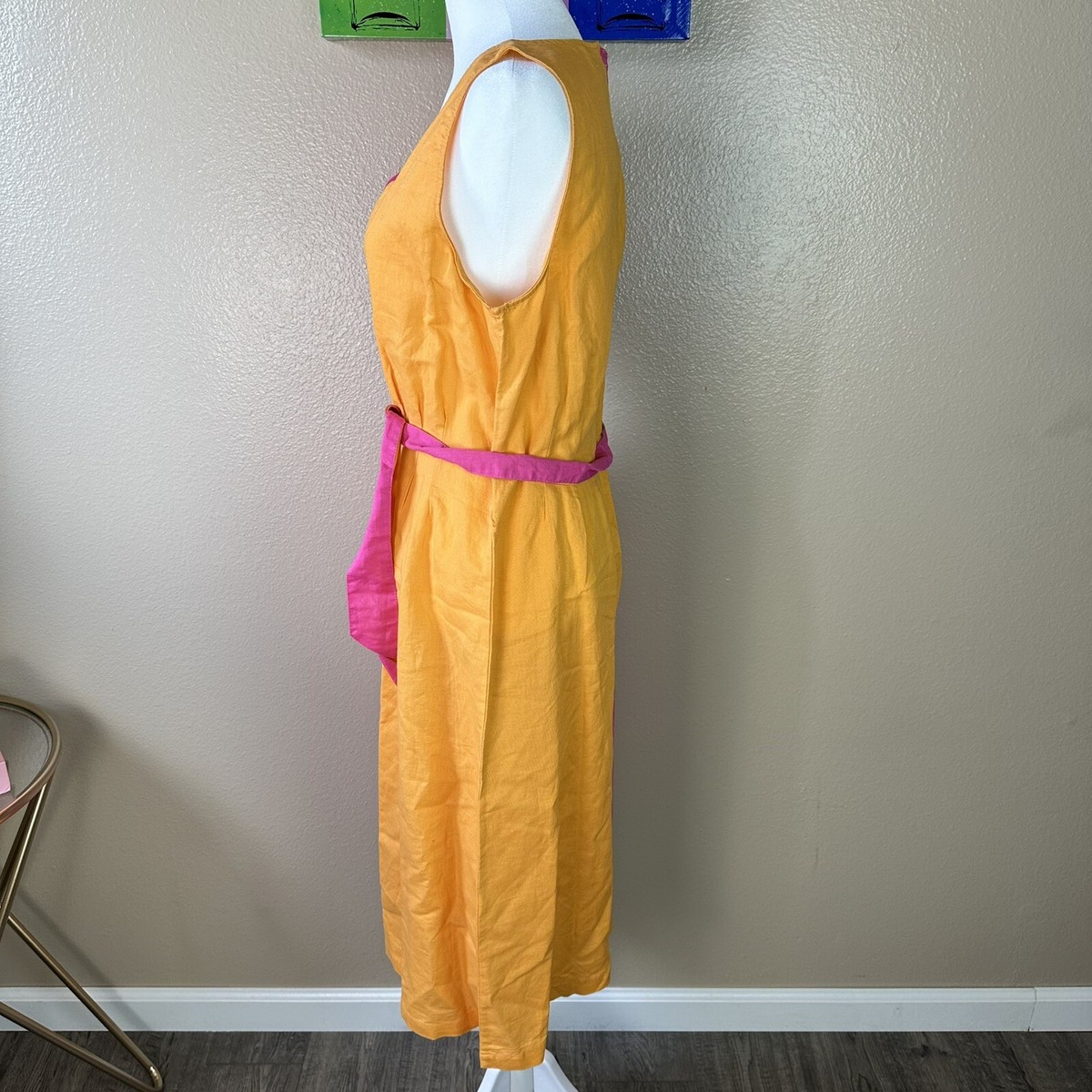 chinese dress ladies Athena cross back linen dress main image 0