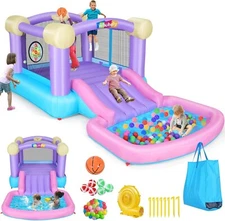 Inflatable Bouncy House with Large Jumping Area Indoor/Outdoor Playhouse for Kid