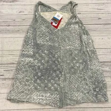 Scrapbook Boutique Stone Gray Twisted Tank Top Tunic Women Size L NEW Made In US