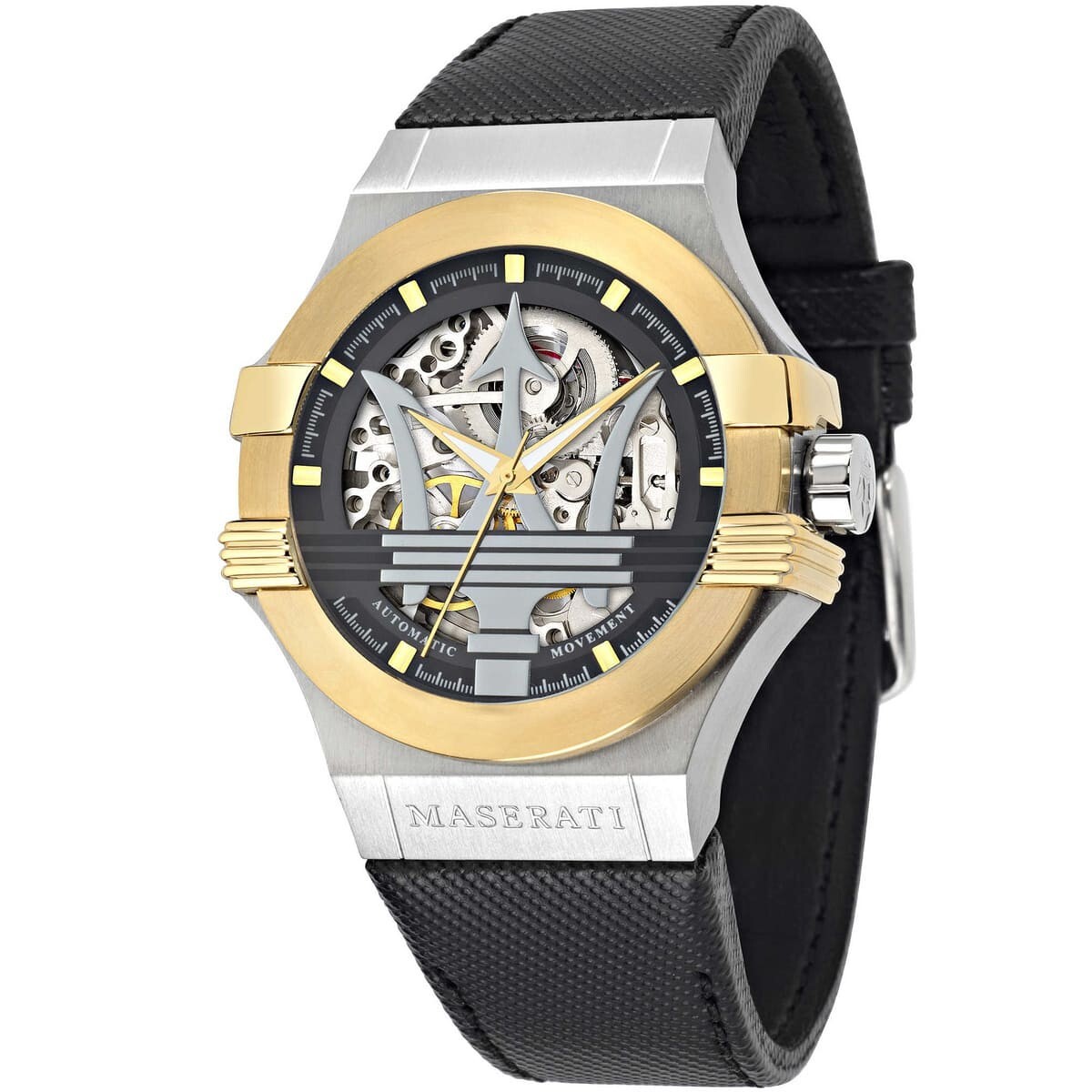 Reloj Maserati Potenza para hombre R8821108037 automático esfera negra correa...