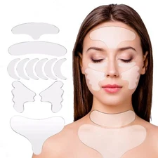 Wrinkles Patches Chest Wrinkle Pads, Set of 11 Pcs Facial Wrinkle Remover Strips