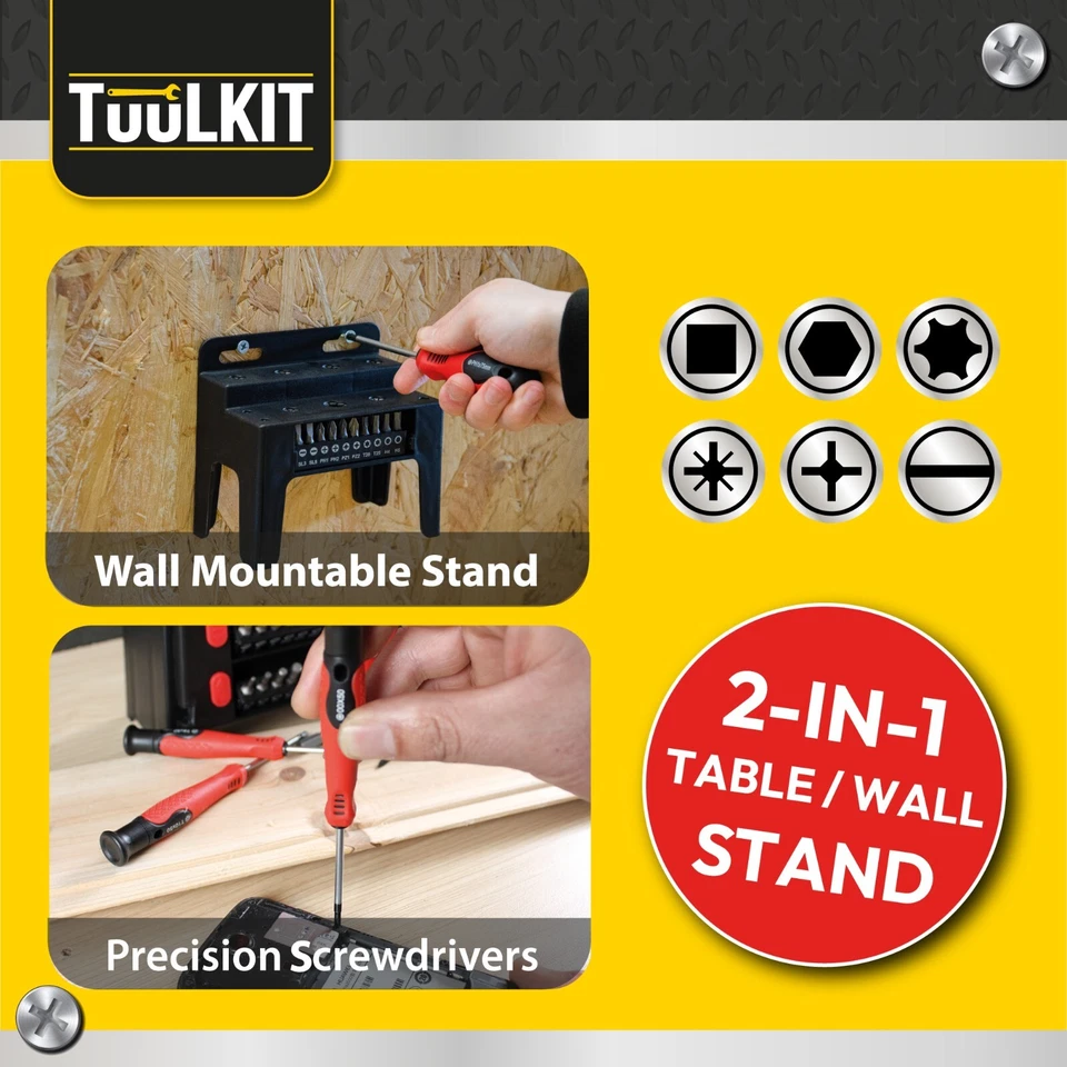 21 Piece Screwdriver Set | Magnetic Screwdrivers with Stand | Assorted Bits | - Image 4 of 4