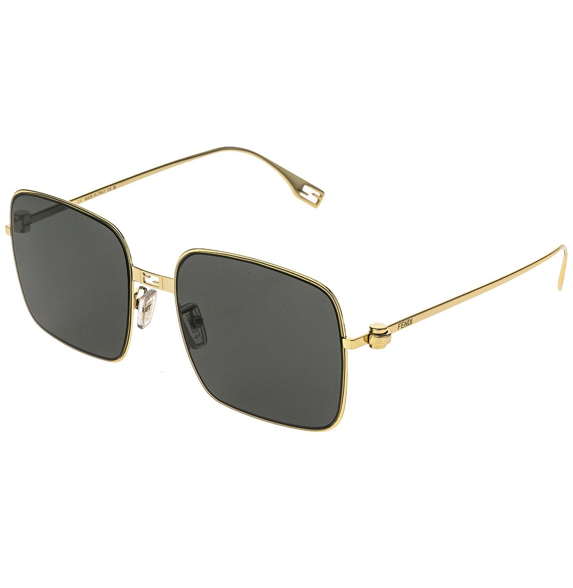 Fendi BAGUETTE FE40123U 30A Women  BRAND NEW Sunglasses Square Endura Gold Smoke FENDI EYEWEAR Baguette square-frame gold-tone sunglasses  main image 4