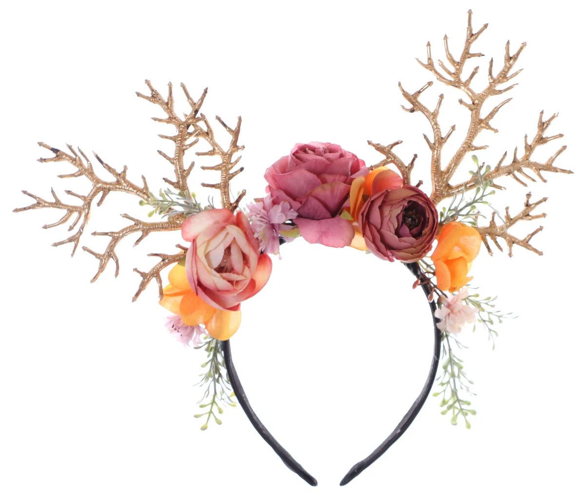 1pc Women's Forest Fairy Lavender & Green Crystal Hair Accessory With Leaves Decor