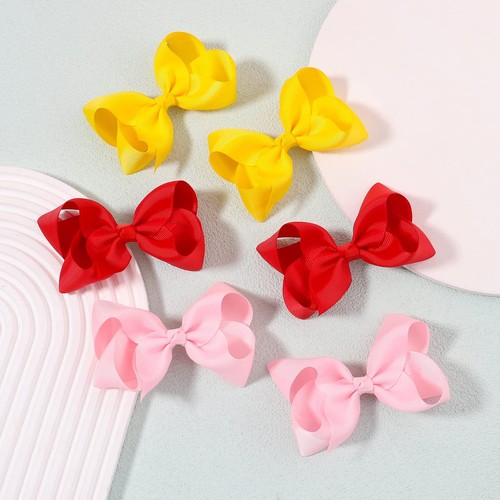 40 Stck. 4,5 Zoll Haarschleifen für Mädchen Ripsband Boutique Haarschleife Clips - Bild 2 von 7