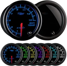 GlowShift Tinted 7 1500 Degree F Pyrometer EGT Gauge