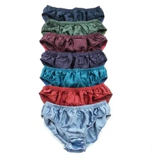 6 Pieces 100% Pure Silk Men's Underwear Bikini Briefs Size L XL 2XL 3XL 4XL