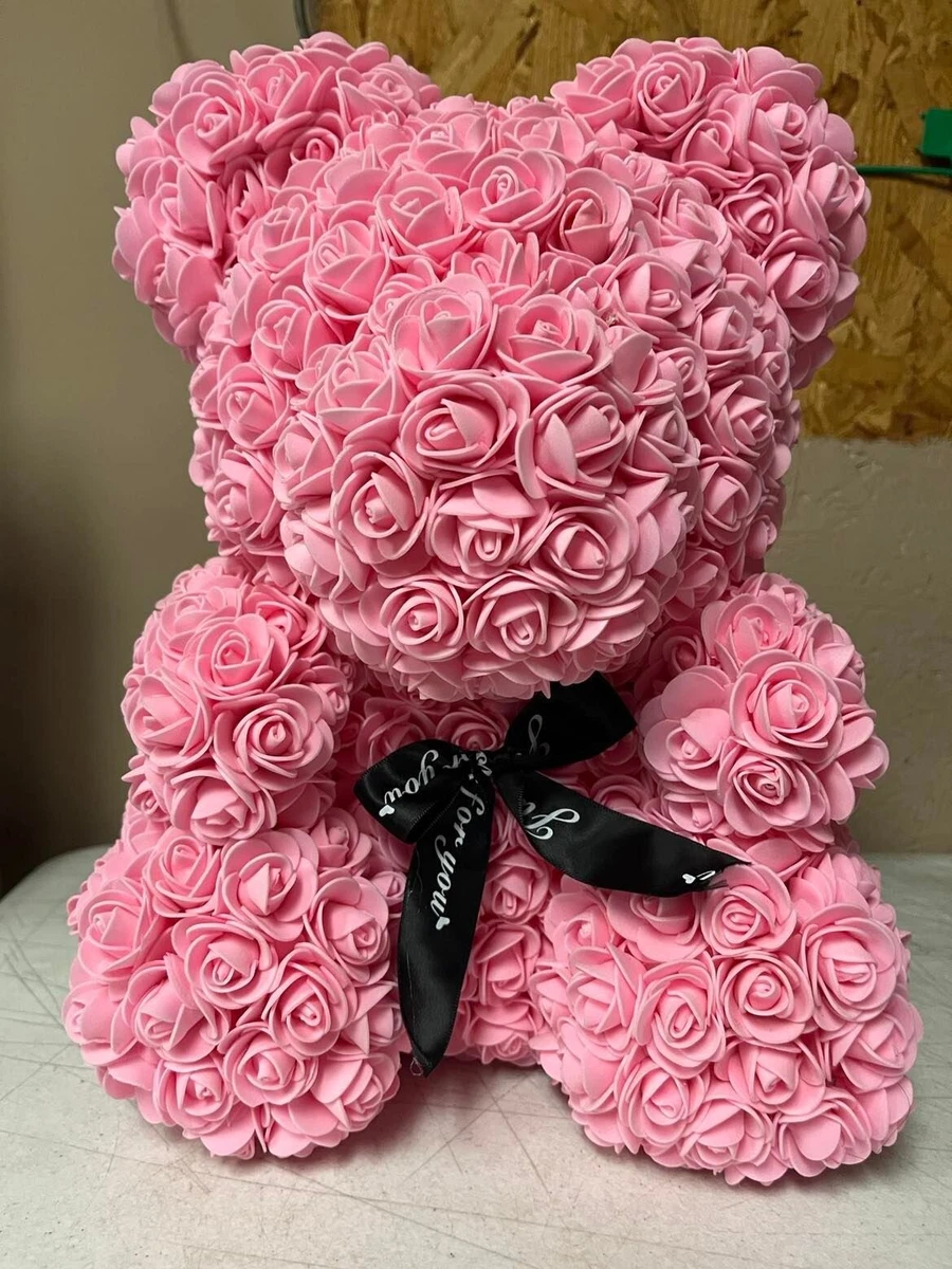 Rose Bear Rose Teddy Bear Flower Bear Cub DEFECT Some Petals Falling OFF